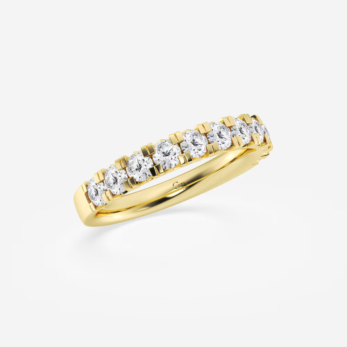 GWA023 - Additional Image 1 for  1 ctw Round Lab Grown Diamond French Pave Wedding Band