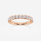 GWA023 - 1 ctw Round Lab Grown Diamond French Pave Wedding Band