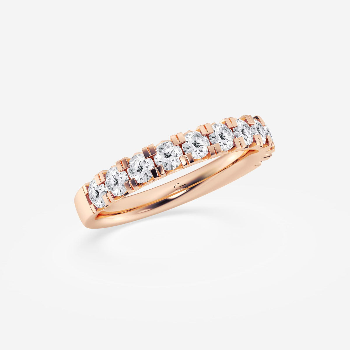 GWA023 - Additional Image 1 for  1 ctw Round Lab Grown Diamond French Pave Wedding Band