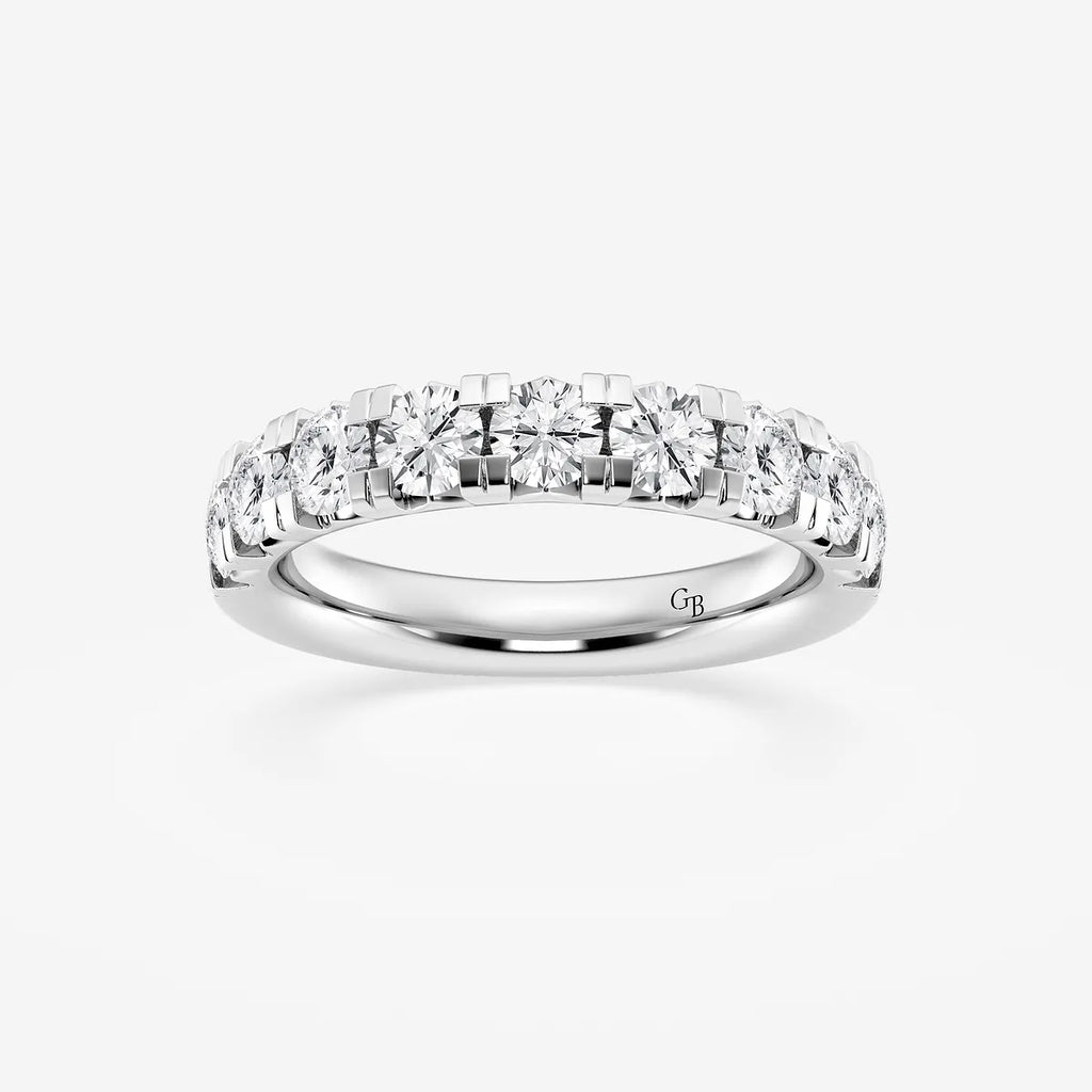GWA023 - product video for 1 1/2 ctw Round Lab Grown Diamond French Pave Wedding Band