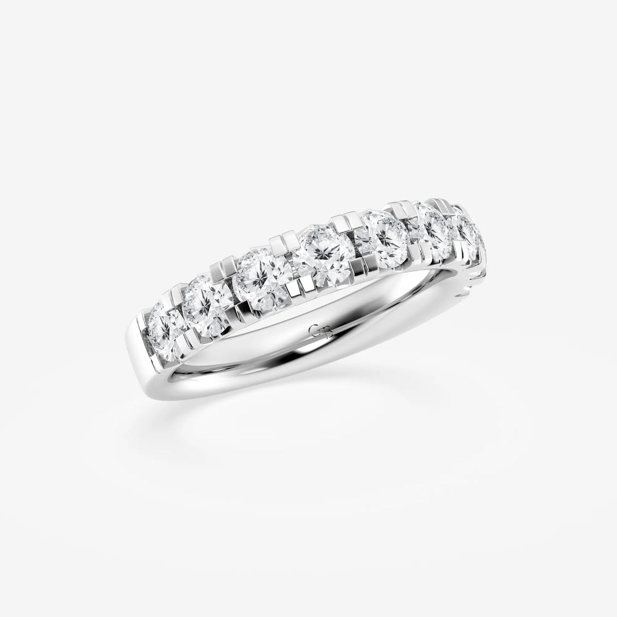 GWA023 - Additional Image 1 for  1 1/2 ctw Round Lab Grown Diamond French Pave Wedding Band