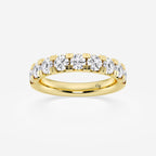 GWA023 - 1 1/2 ctw Round Lab Grown Diamond French Pave Wedding Band
