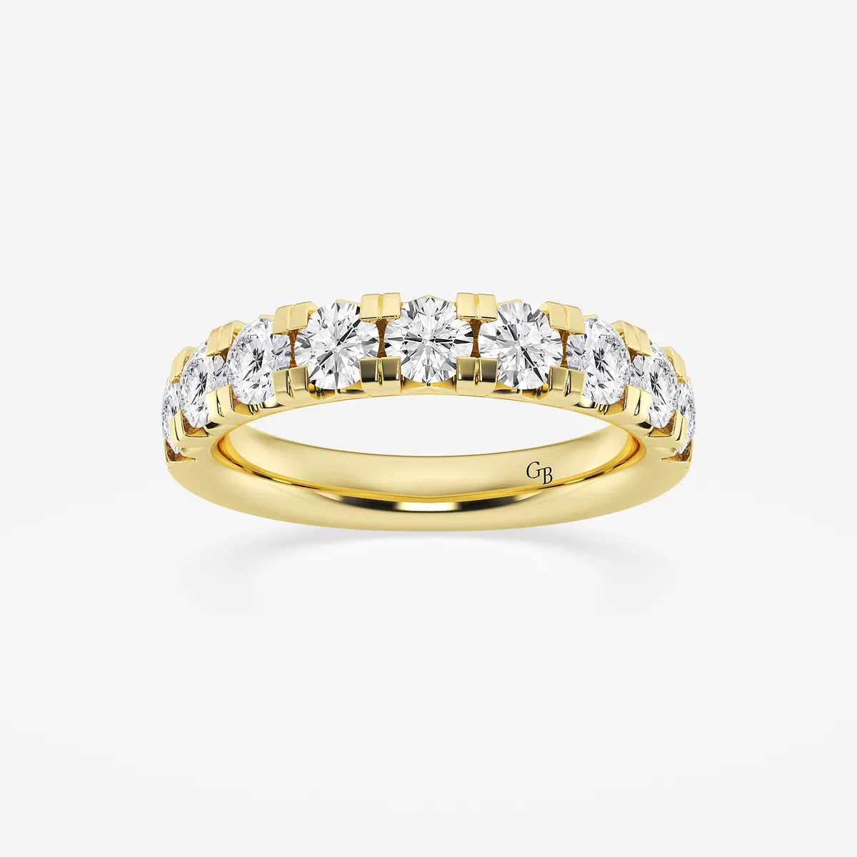 GWA023 - product video for 1 1/2 ctw Round Lab Grown Diamond French Pave Wedding Band