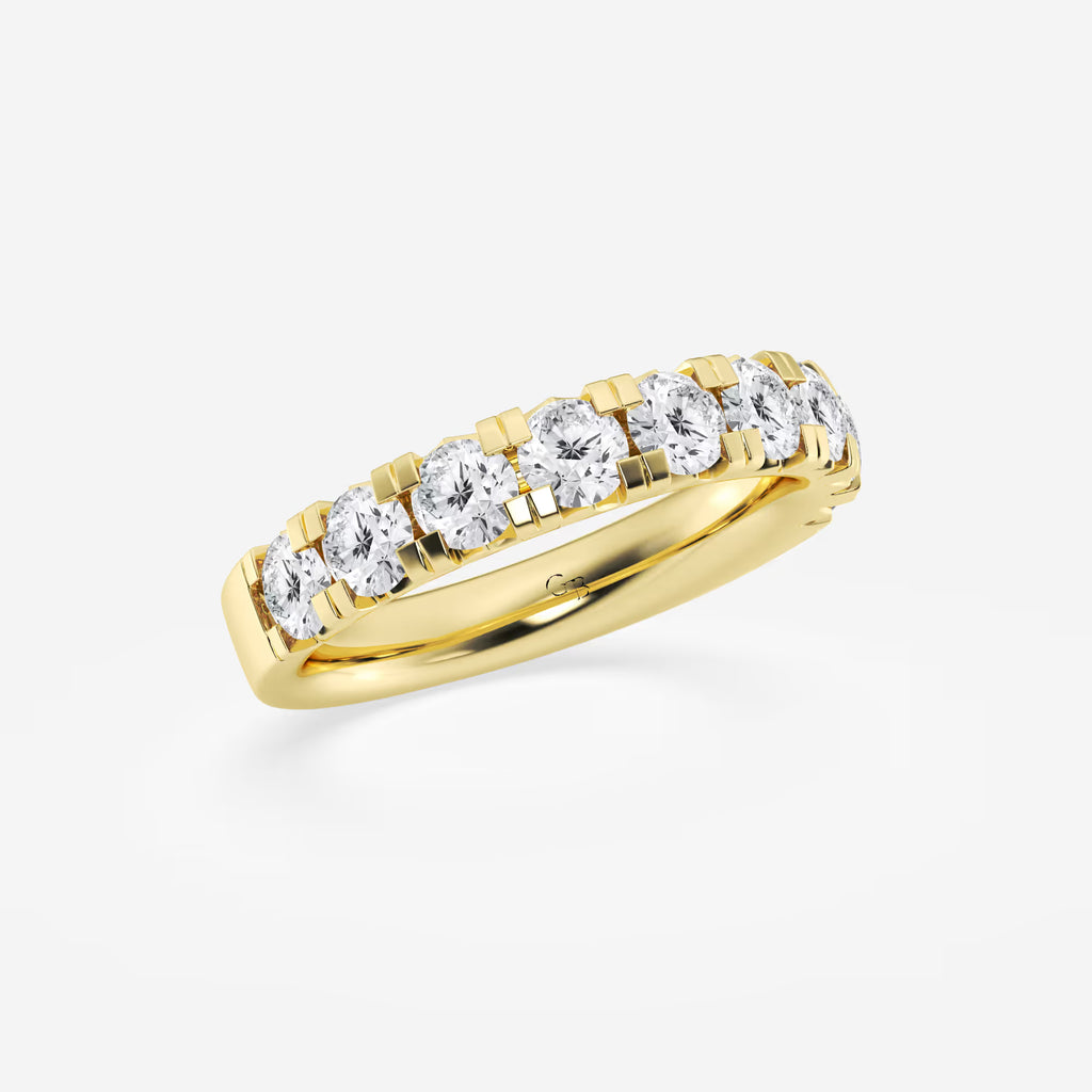 GWA023 - Additional Image 1 for  1 1/2 ctw Round Lab Grown Diamond French Pave Wedding Band