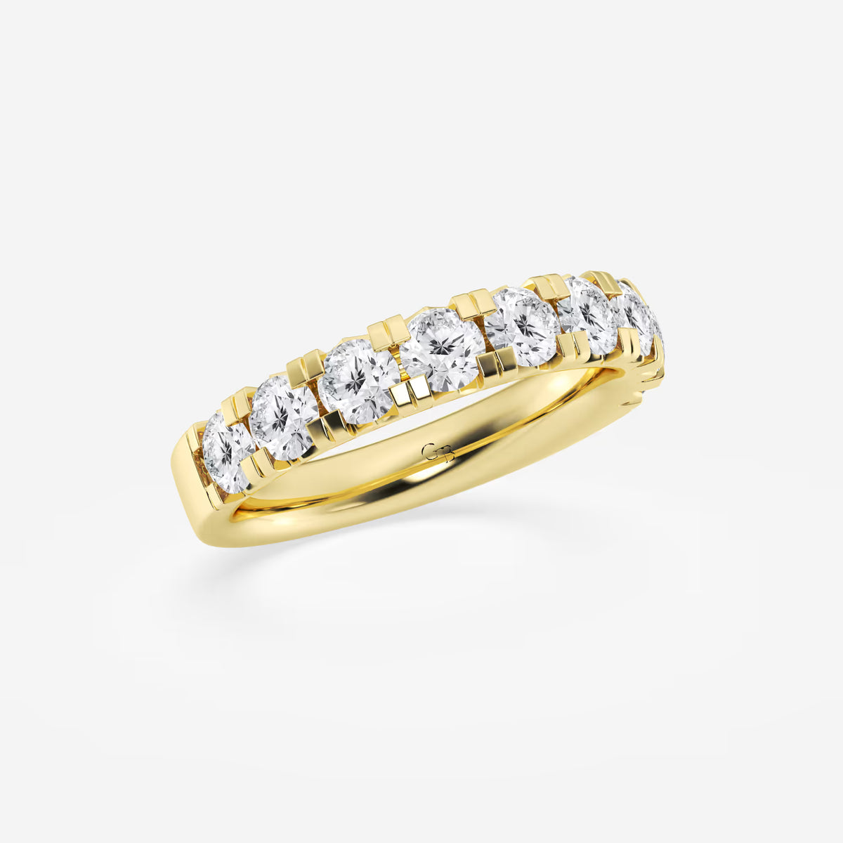 GWA023 - Additional Image 1 for  1 1/2 ctw Round Lab Grown Diamond French Pave Wedding Band