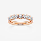 GWA023 - 1 1/2 ctw Round Lab Grown Diamond French Pave Wedding Band