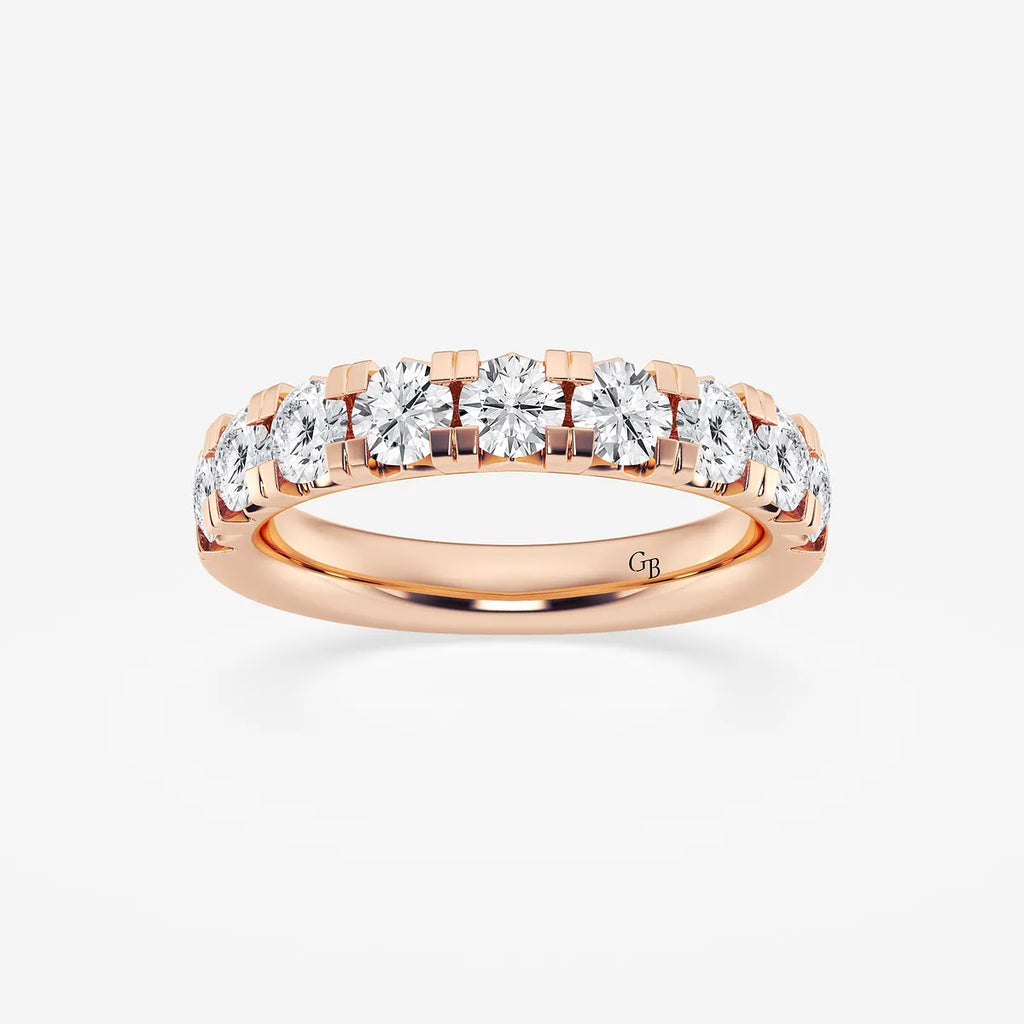 GWA023 - product video for 1 1/2 ctw Round Lab Grown Diamond French Pave Wedding Band