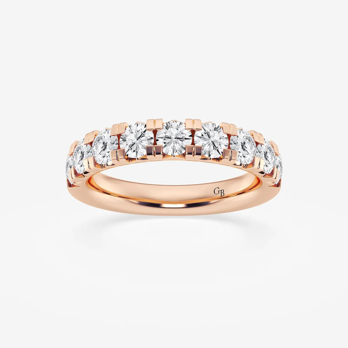 GWA023 - product video for 1 1/2 ctw Round Lab Grown Diamond French Pave Wedding Band