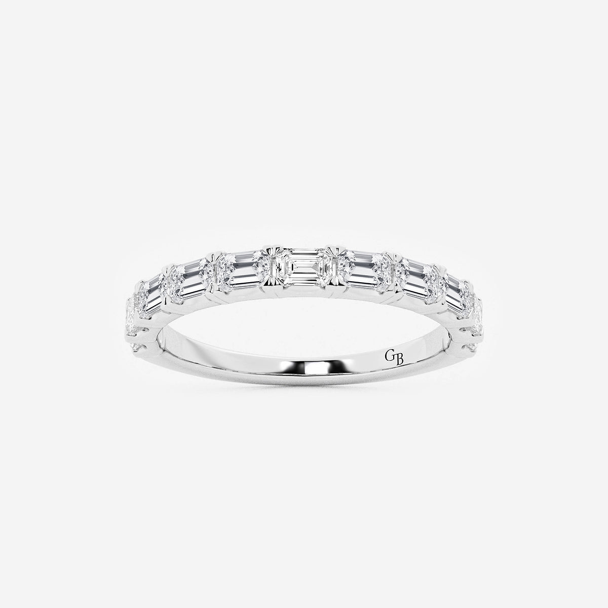 GWA024 - product video for 1 ctw Emerald Lab Grown Diamond East-West Wedding Band