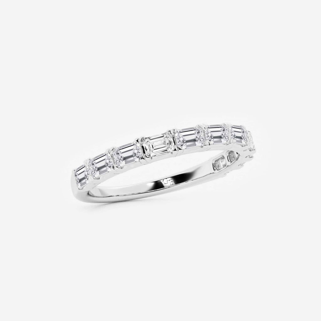GWA024 - Additional Image 1 for  1 ctw Emerald Lab Grown Diamond East-West Wedding Band