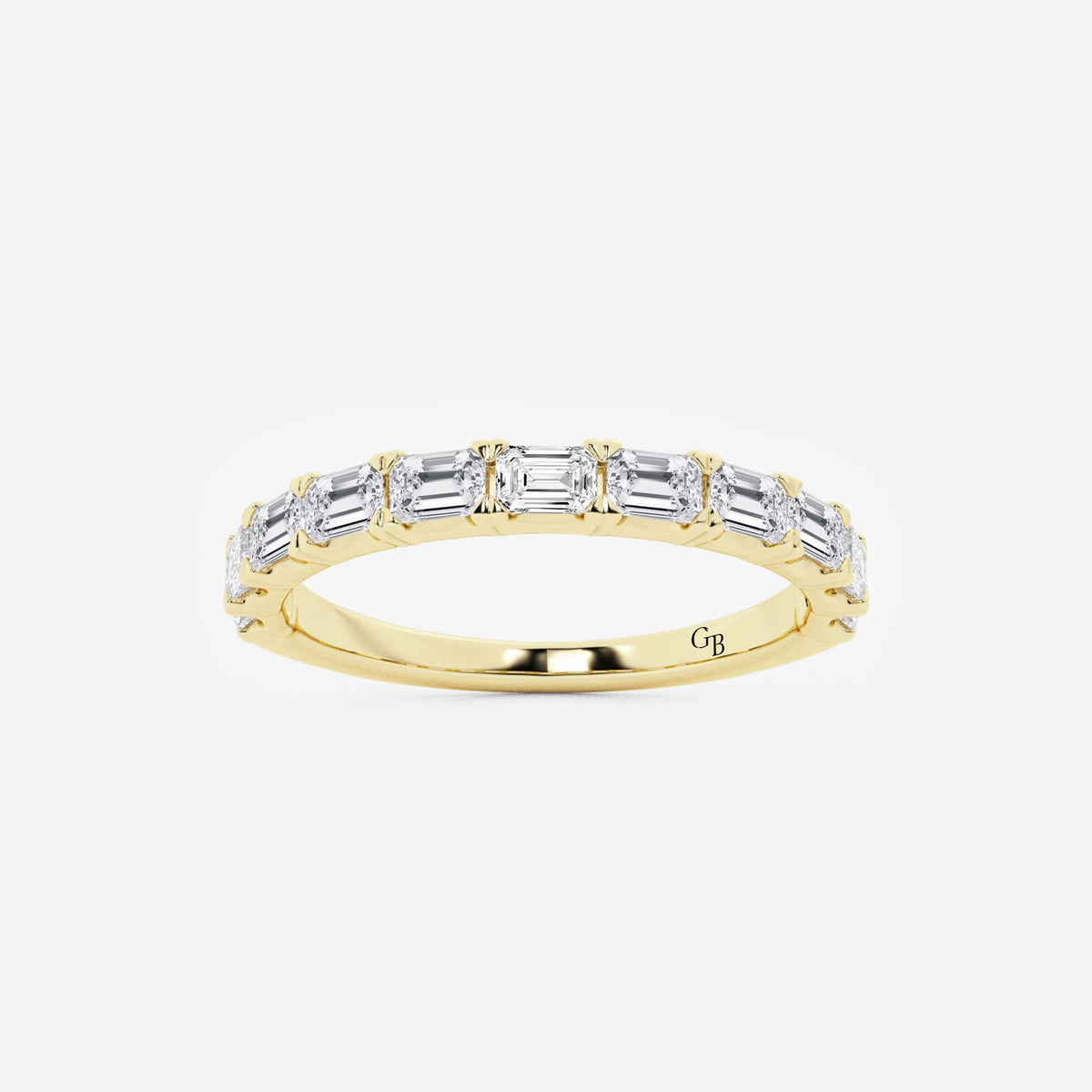 GWA024 - 1 ctw Emerald Lab Grown Diamond East-West Wedding Band
