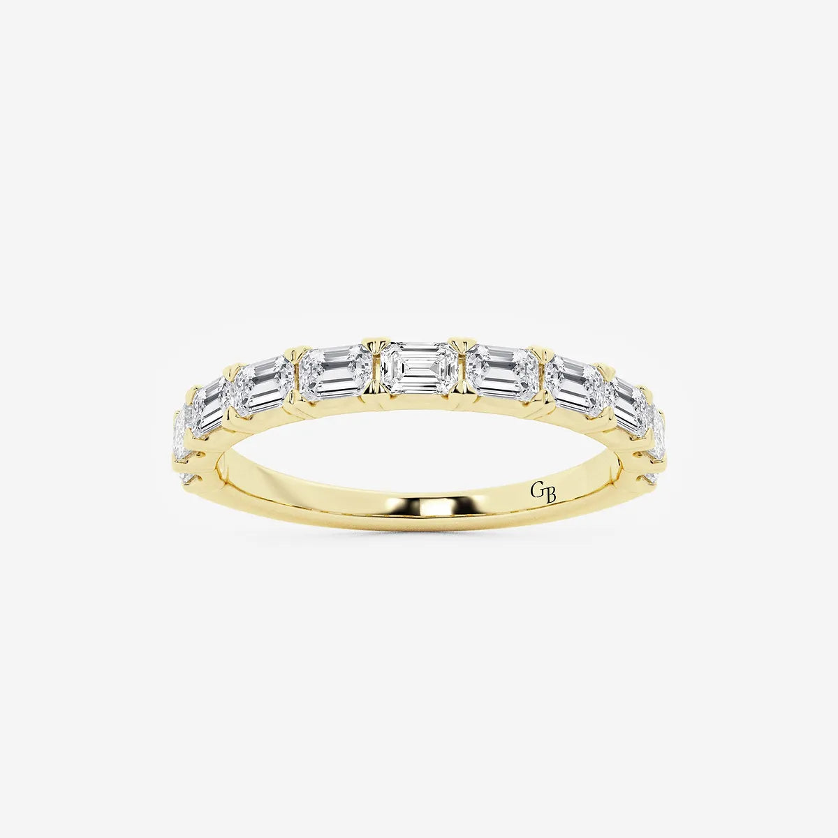 GWA024 - product video for 1 ctw Emerald Lab Grown Diamond East-West Wedding Band