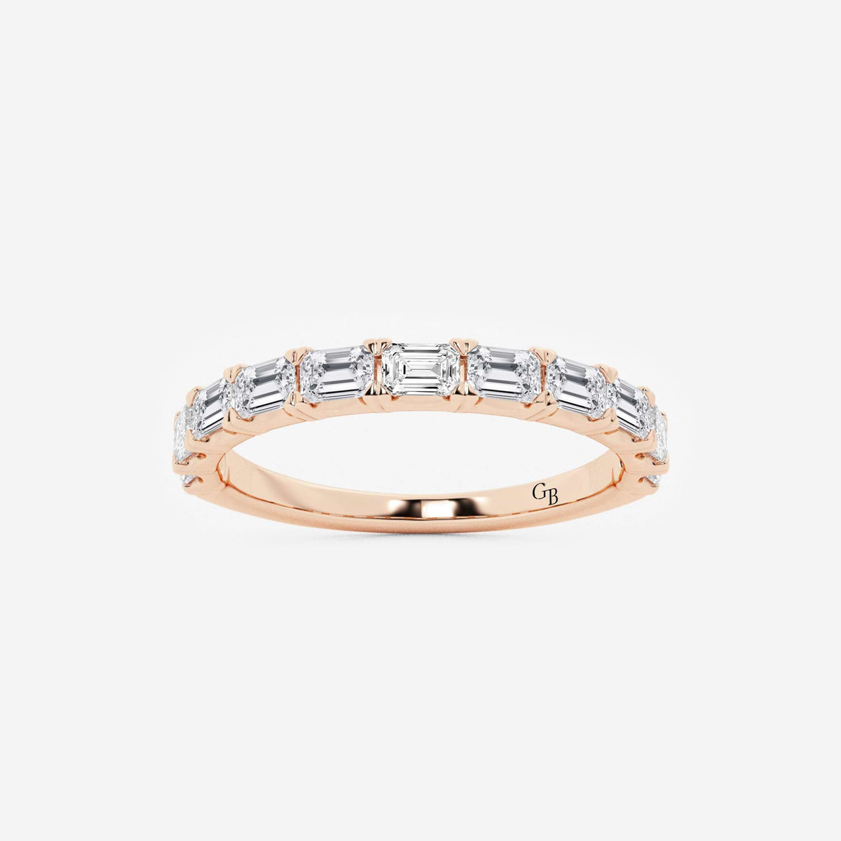GWA024 - 1 ctw Emerald Lab Grown Diamond East-West Wedding Band