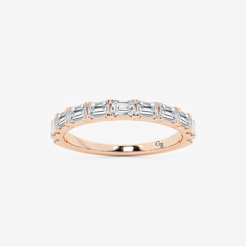 GWA024 - product video for 1 ctw Emerald Lab Grown Diamond East-West Wedding Band