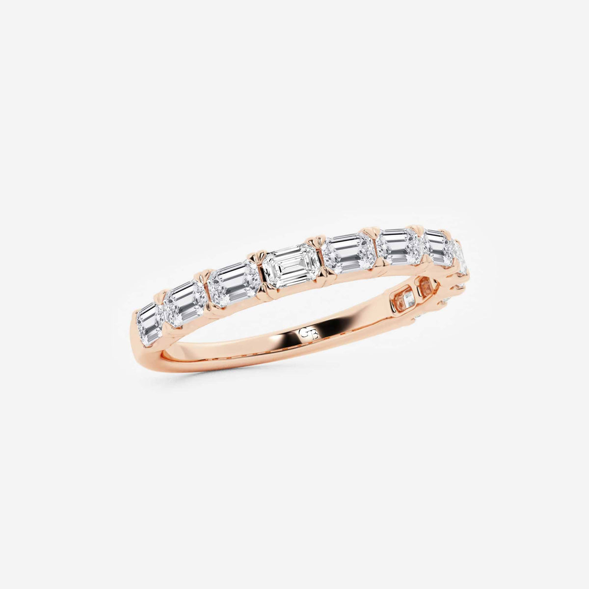 GWA024 - Additional Image 1 for  1 ctw Emerald Lab Grown Diamond East-West Wedding Band
