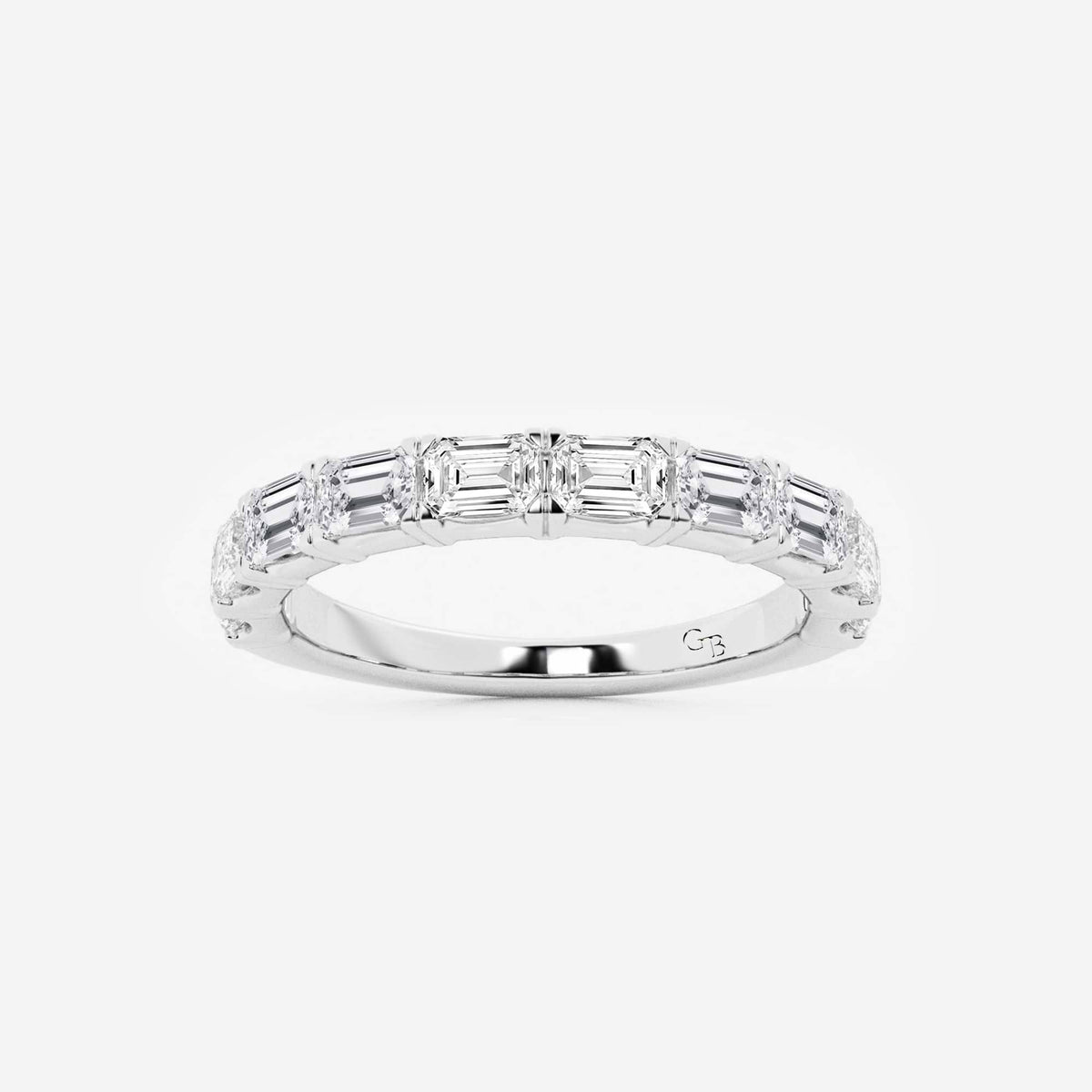 GWA024 - 1 1/2 ctw Emerald Lab Grown Diamond East-West Wedding Band