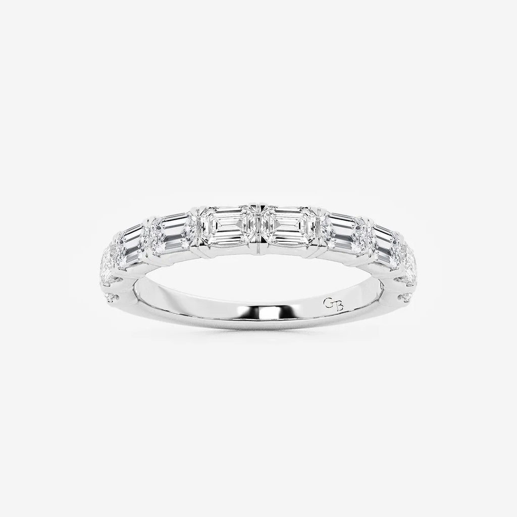 GWA024 - product video for 1 1/2 ctw Emerald Lab Grown Diamond East-West Wedding Band