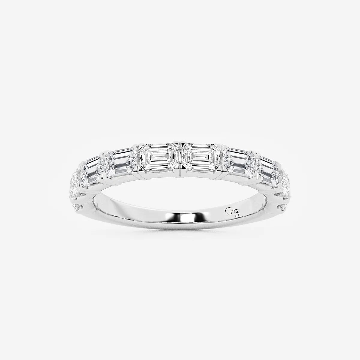 GWA024 - product video for 1 1/2 ctw Emerald Lab Grown Diamond East-West Wedding Band