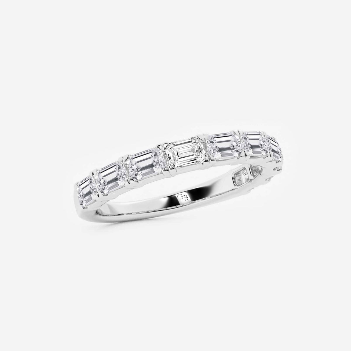 GWA024 - Additional Image 1 for  1 1/2 ctw Emerald Lab Grown Diamond East-West Wedding Band