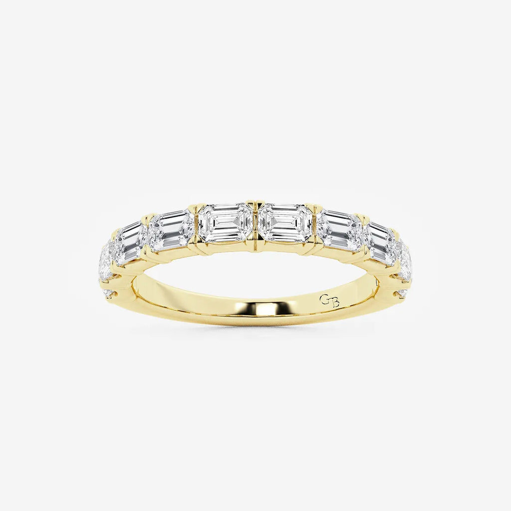 GWA024 - product video for 1 1/2 ctw Emerald Lab Grown Diamond East-West Wedding Band