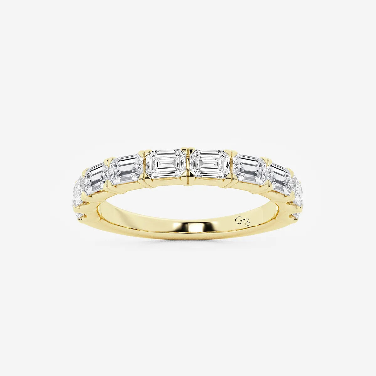 GWA024 - product video for 1 1/2 ctw Emerald Lab Grown Diamond East-West Wedding Band