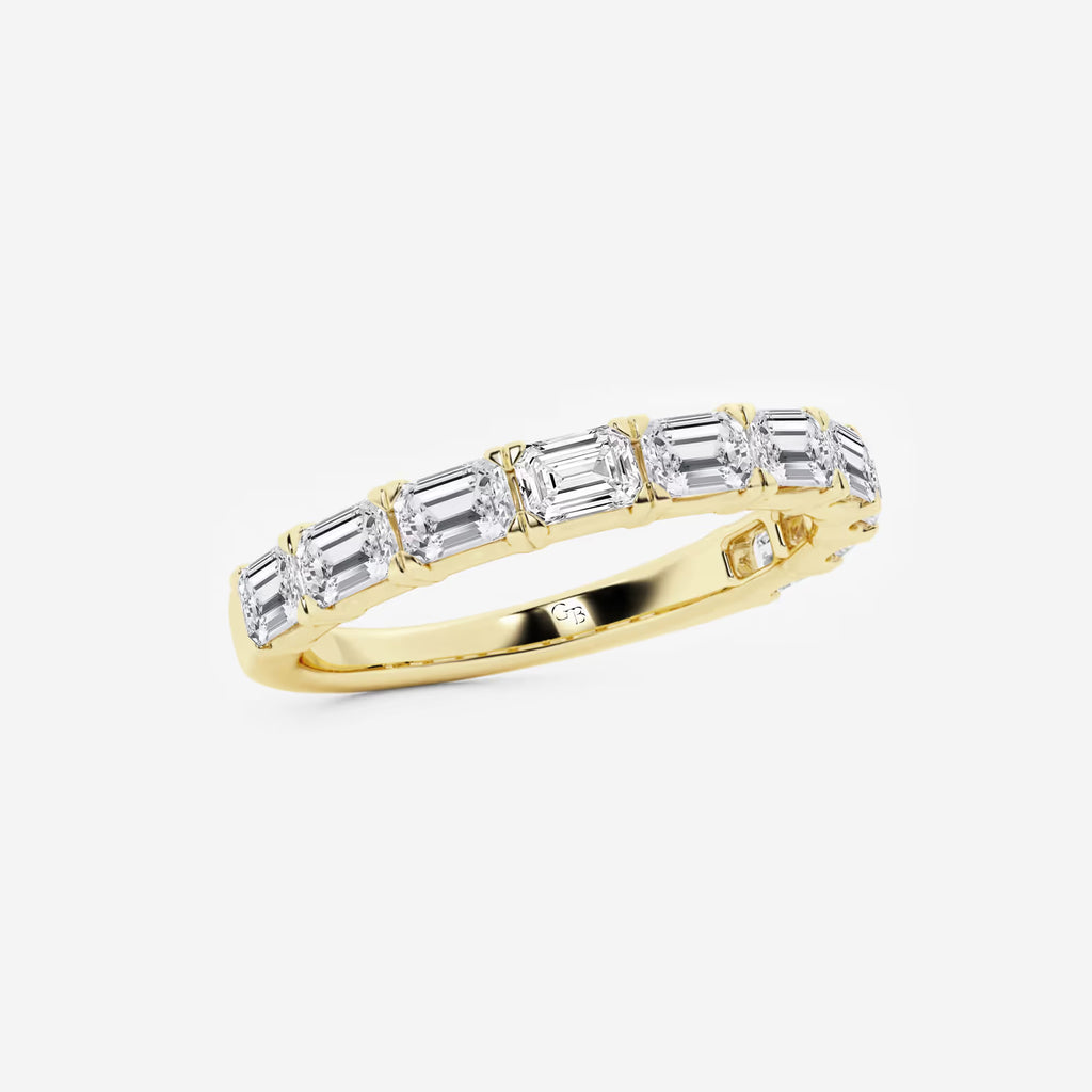 GWA024 - Additional Image 1 for  1 1/2 ctw Emerald Lab Grown Diamond East-West Wedding Band