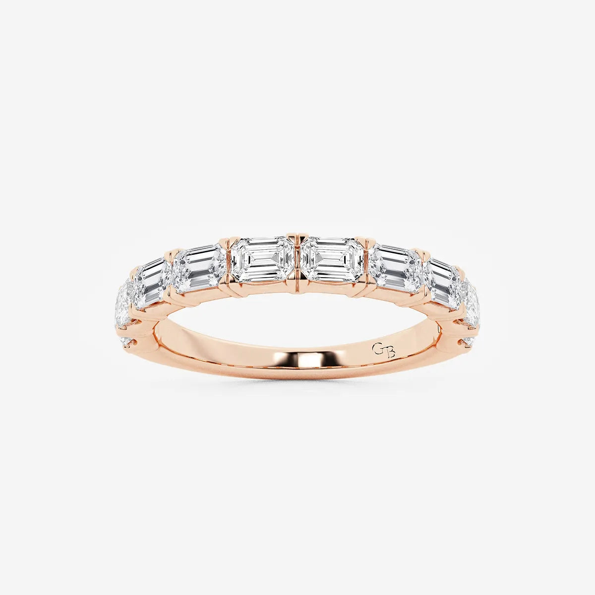 GWA024 - product video for 1 1/2 ctw Emerald Lab Grown Diamond East-West Wedding Band