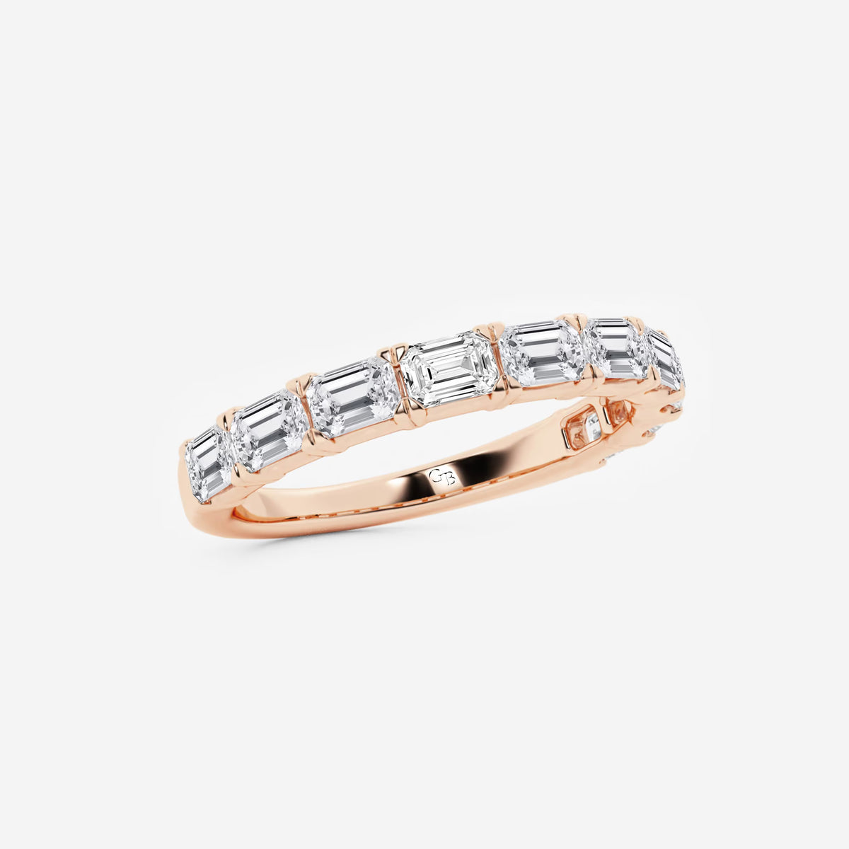 GWA024 - Additional Image 1 for  1 1/2 ctw Emerald Lab Grown Diamond East-West Wedding Band