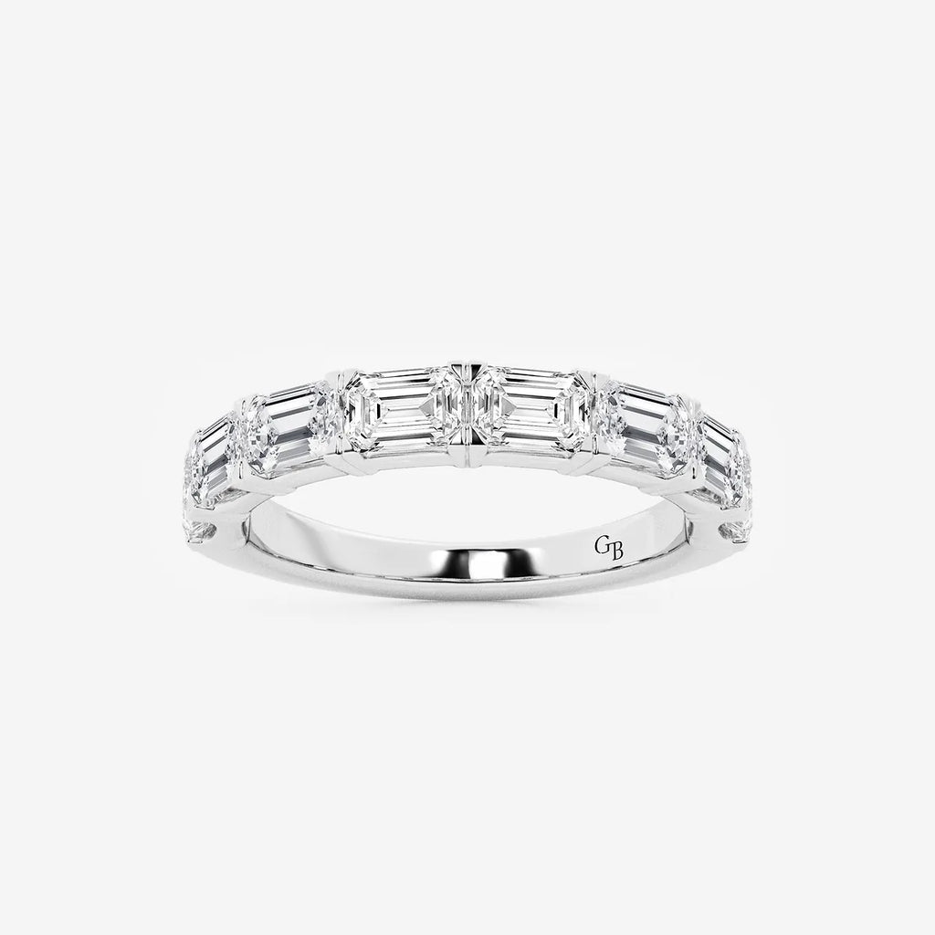 GWA024 - product video for 2 ctw Emerald Lab Grown Diamond East-West Anniversary Band