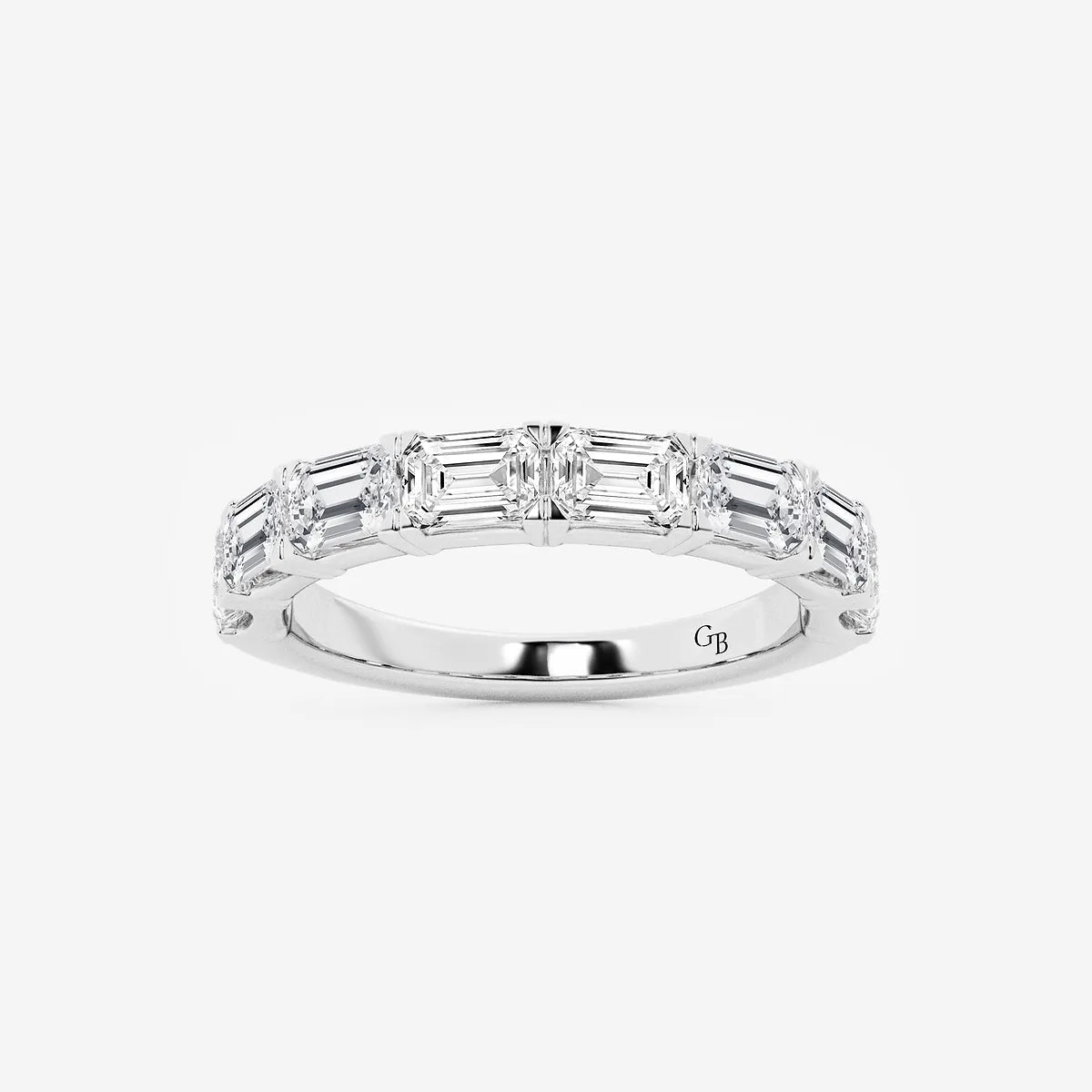 GWA024 - product video for 2 ctw Emerald Lab Grown Diamond East-West Anniversary Band