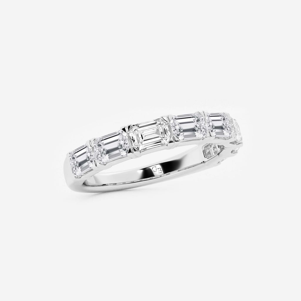 GWA024 - Additional Image 1 for  2 ctw Emerald Lab Grown Diamond East-West Anniversary Band