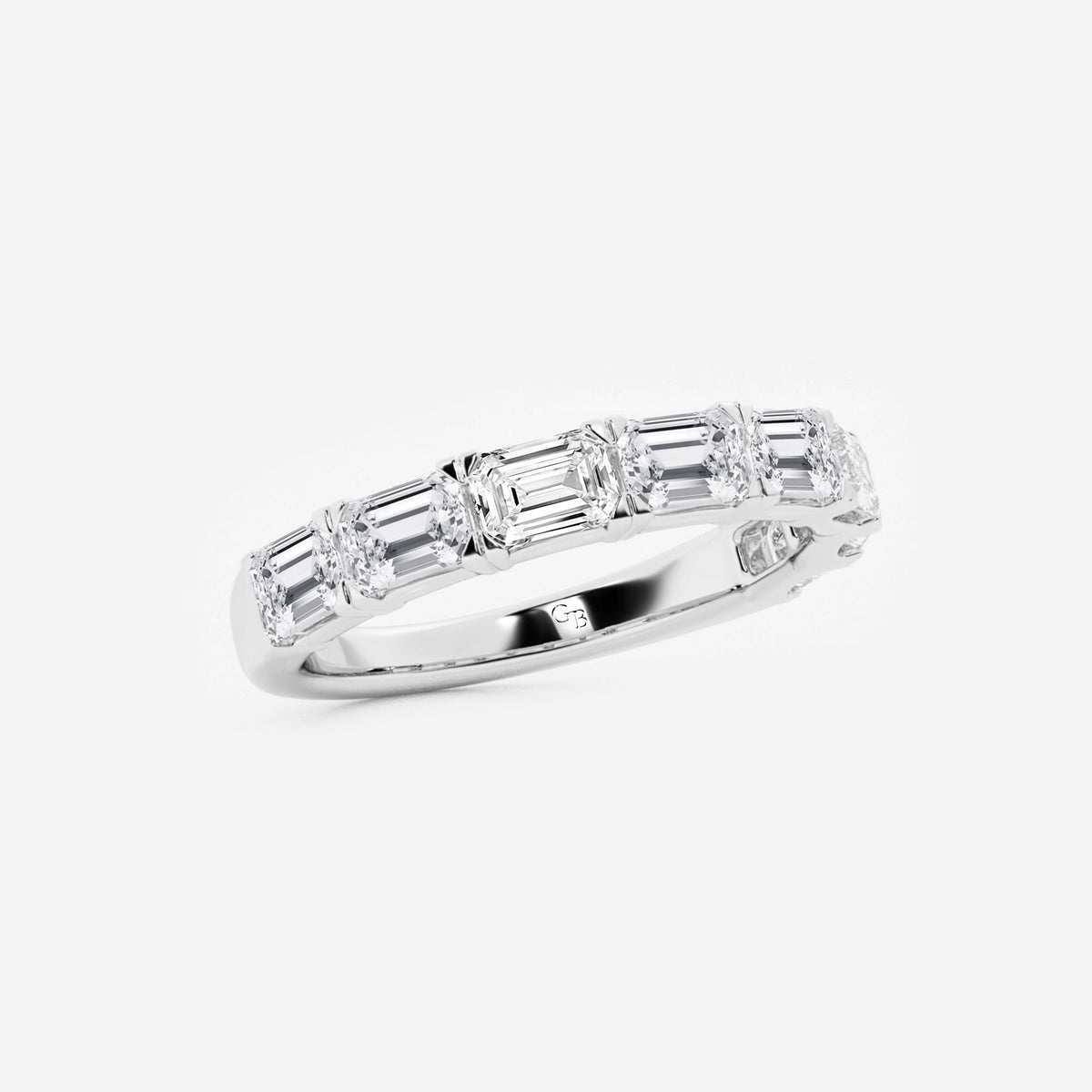 GWA024 - Additional Image 1 for  2 ctw Emerald Lab Grown Diamond East-West Anniversary Band