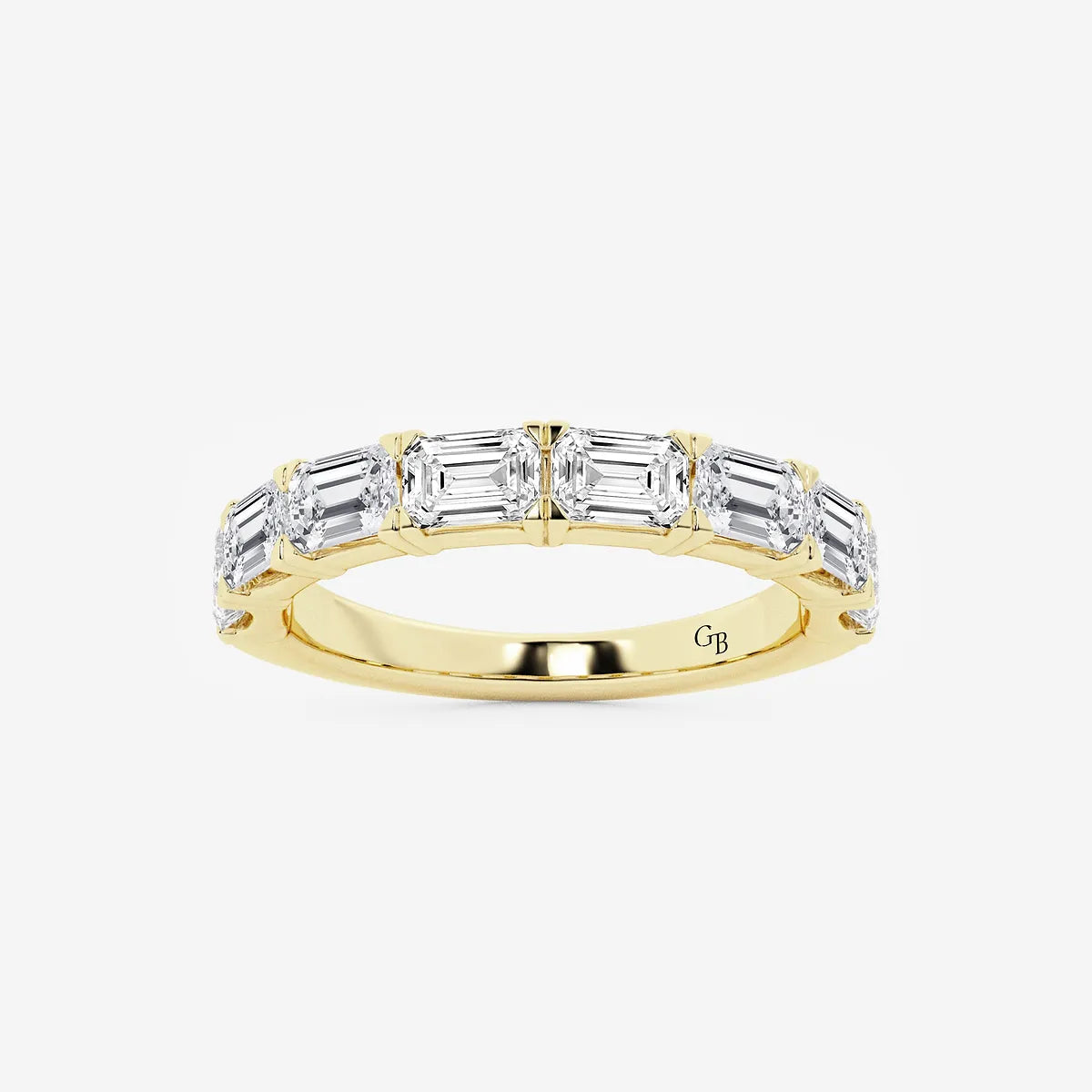 GWA024 - product video for 2 ctw Emerald Lab Grown Diamond East-West Anniversary Band