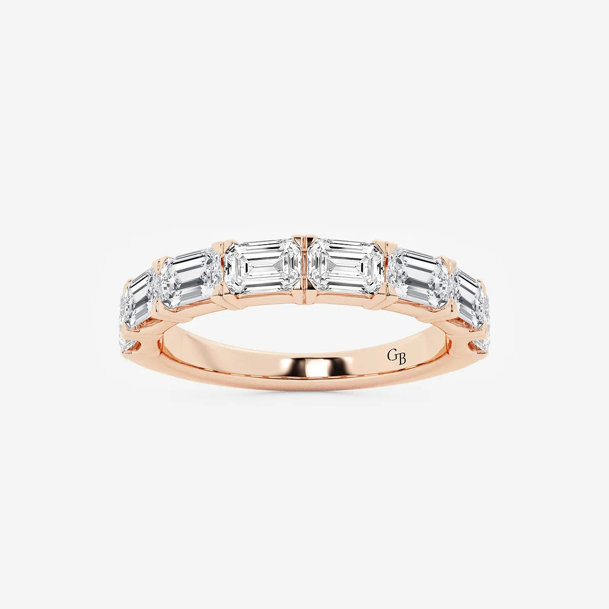 GWA024 - product video for 2 ctw Emerald Lab Grown Diamond East-West Anniversary Band