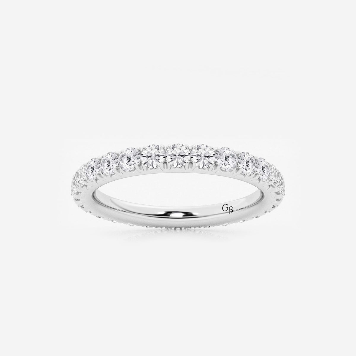 GWA025 - 1 ctw Round Lab Grown Diamond Eternity Band - 2.3mm Width