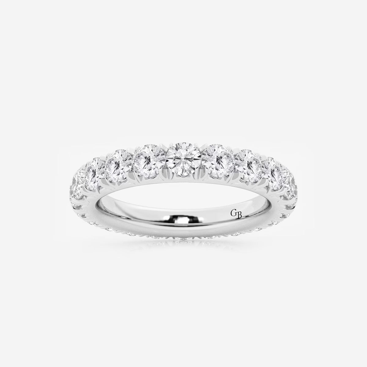 GWA025 - 2 ctw Round Lab Grown Diamond Eternity Band - 3.1mm Width