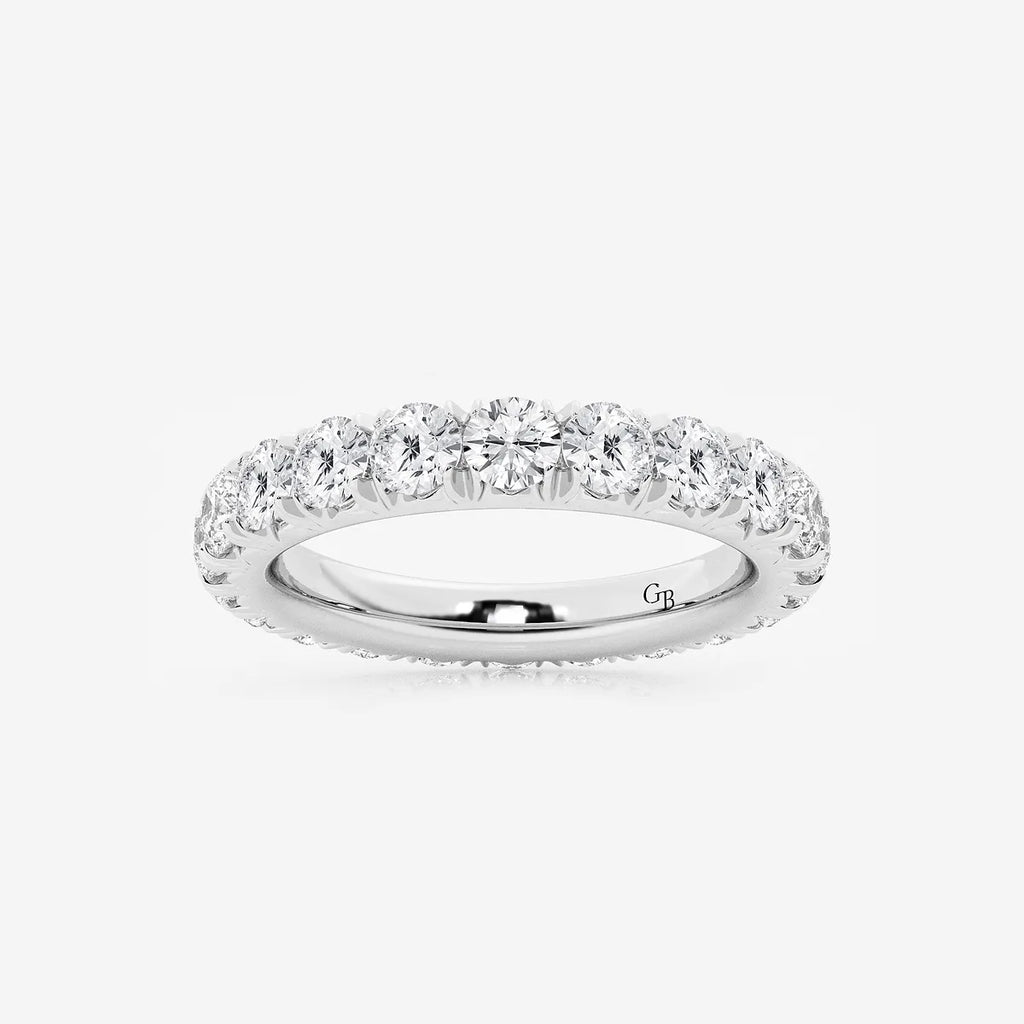 GWA025 - product video for 2 ctw Round Lab Grown Diamond Eternity Band - 3.1mm Width