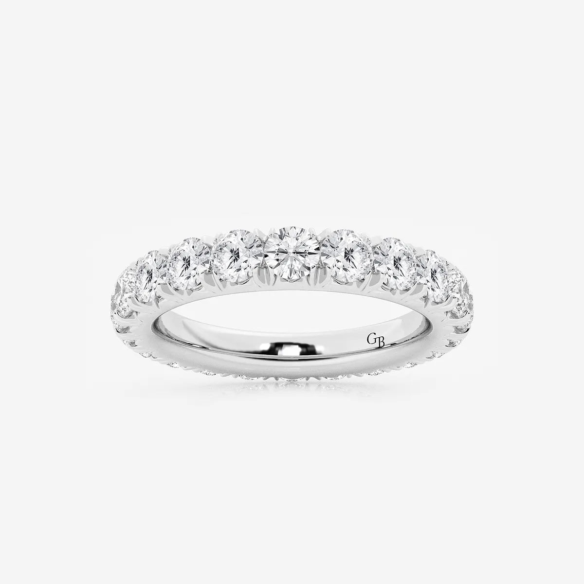 GWA025 - product video for 2 ctw Round Lab Grown Diamond Eternity Band - 3.1mm Width