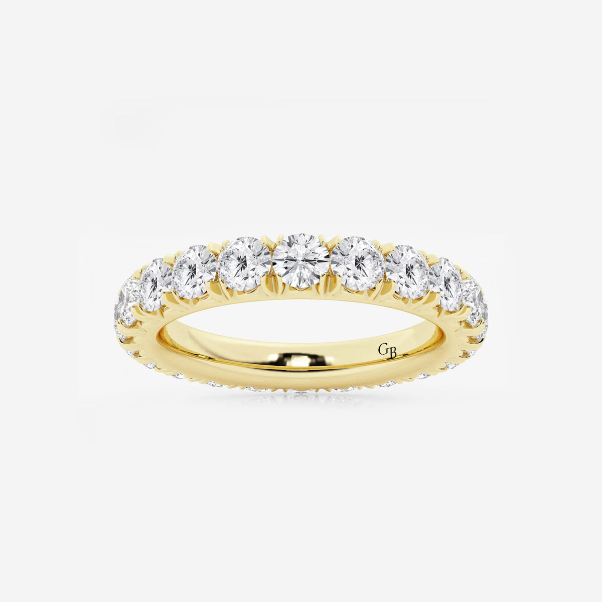 GWA025 - 2 ctw Round Lab Grown Diamond Eternity Band - 3.1mm Width