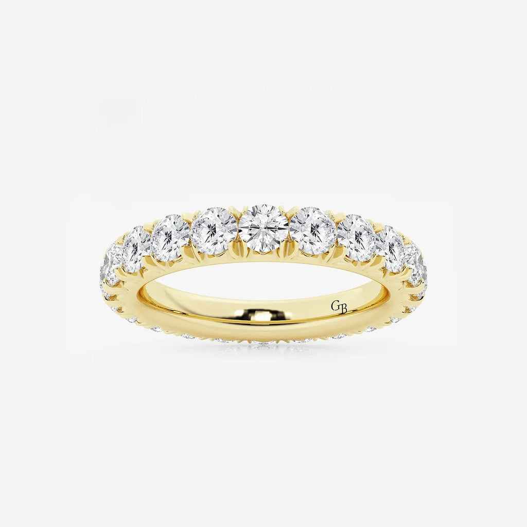 GWA025 - product video for 2 ctw Round Lab Grown Diamond Eternity Band - 3.1mm Width