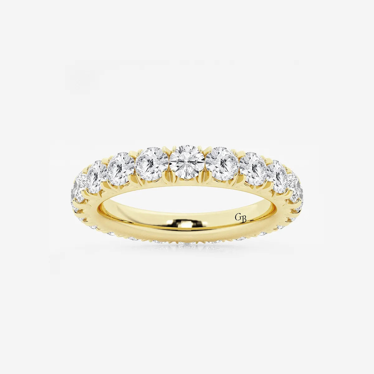 GWA025 - product video for 2 ctw Round Lab Grown Diamond Eternity Band - 3.1mm Width