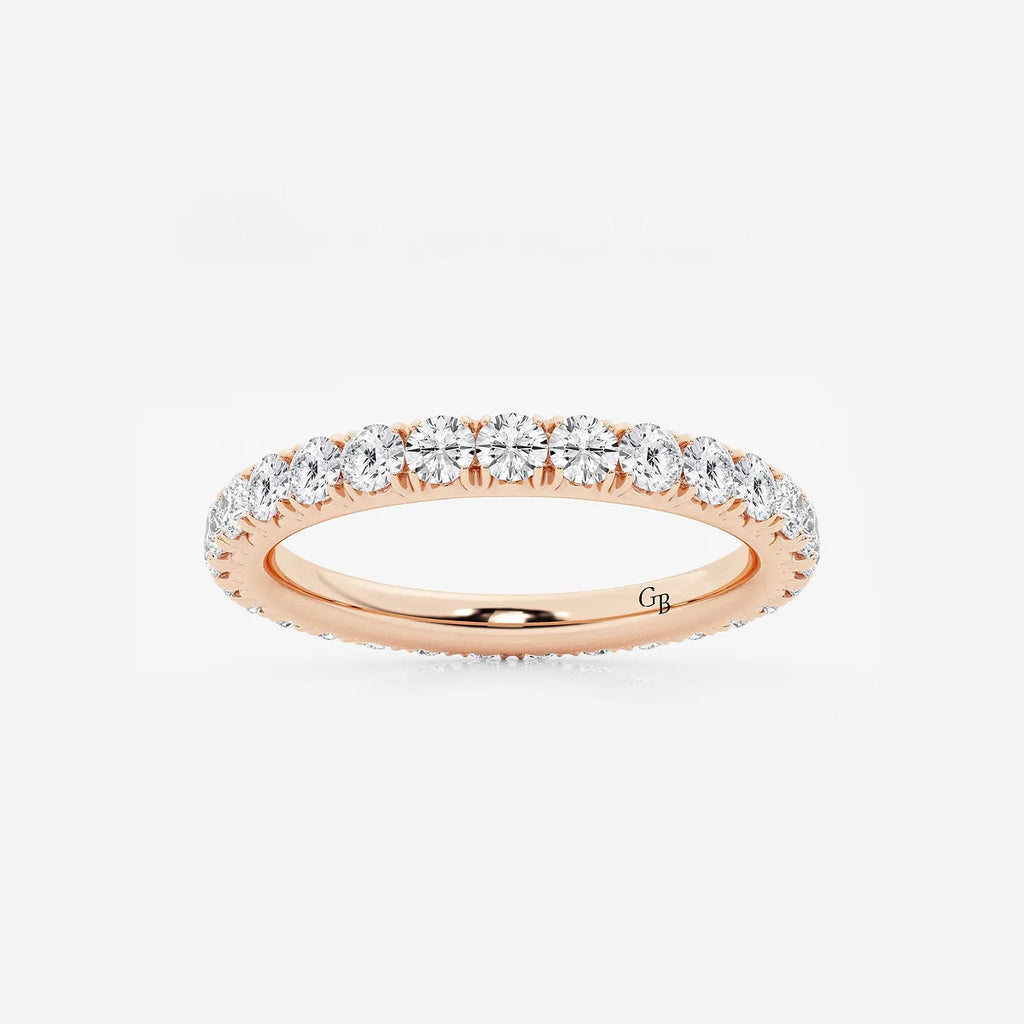 GWA025 - product video for 1 ctw Round Lab Grown Diamond Eternity Band - 2.3mm Width