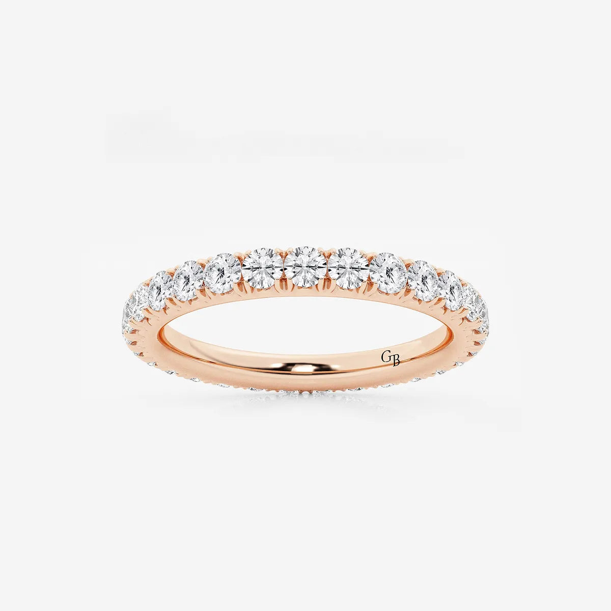 GWA025 - product video for 1 ctw Round Lab Grown Diamond Eternity Band - 2.3mm Width