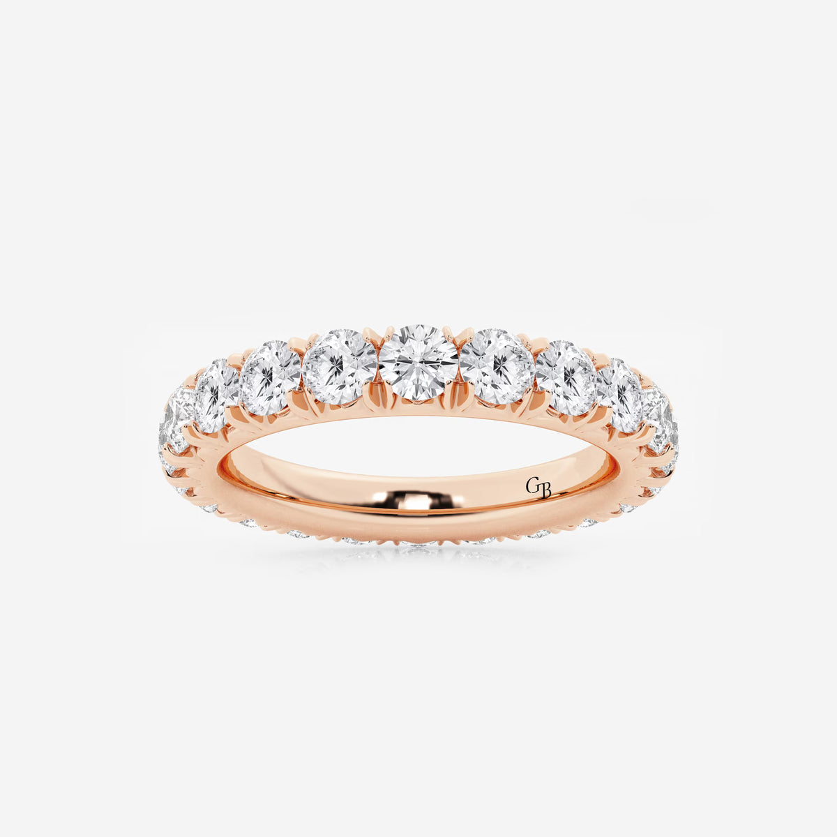 GWA025 - 2 ctw Round Lab Grown Diamond Eternity Band - 3.3mm Width