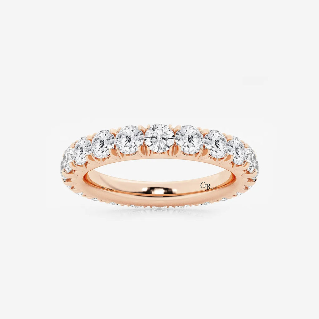 GWA025 - product video for 2 ctw Round Lab Grown Diamond Eternity Band - 3.3mm Width