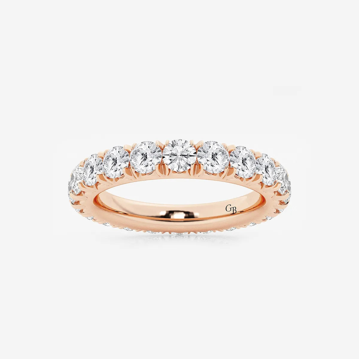 GWA025 - product video for 2 ctw Round Lab Grown Diamond Eternity Band - 3.3mm Width