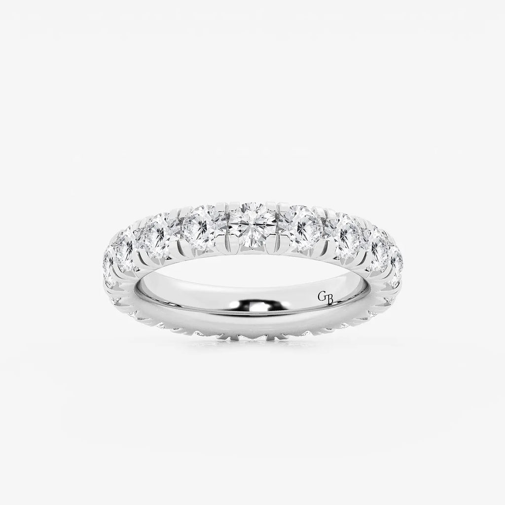 GWA025 - product video for 3 ctw Round Lab Grown Diamond Eternity Band - 4mm Width