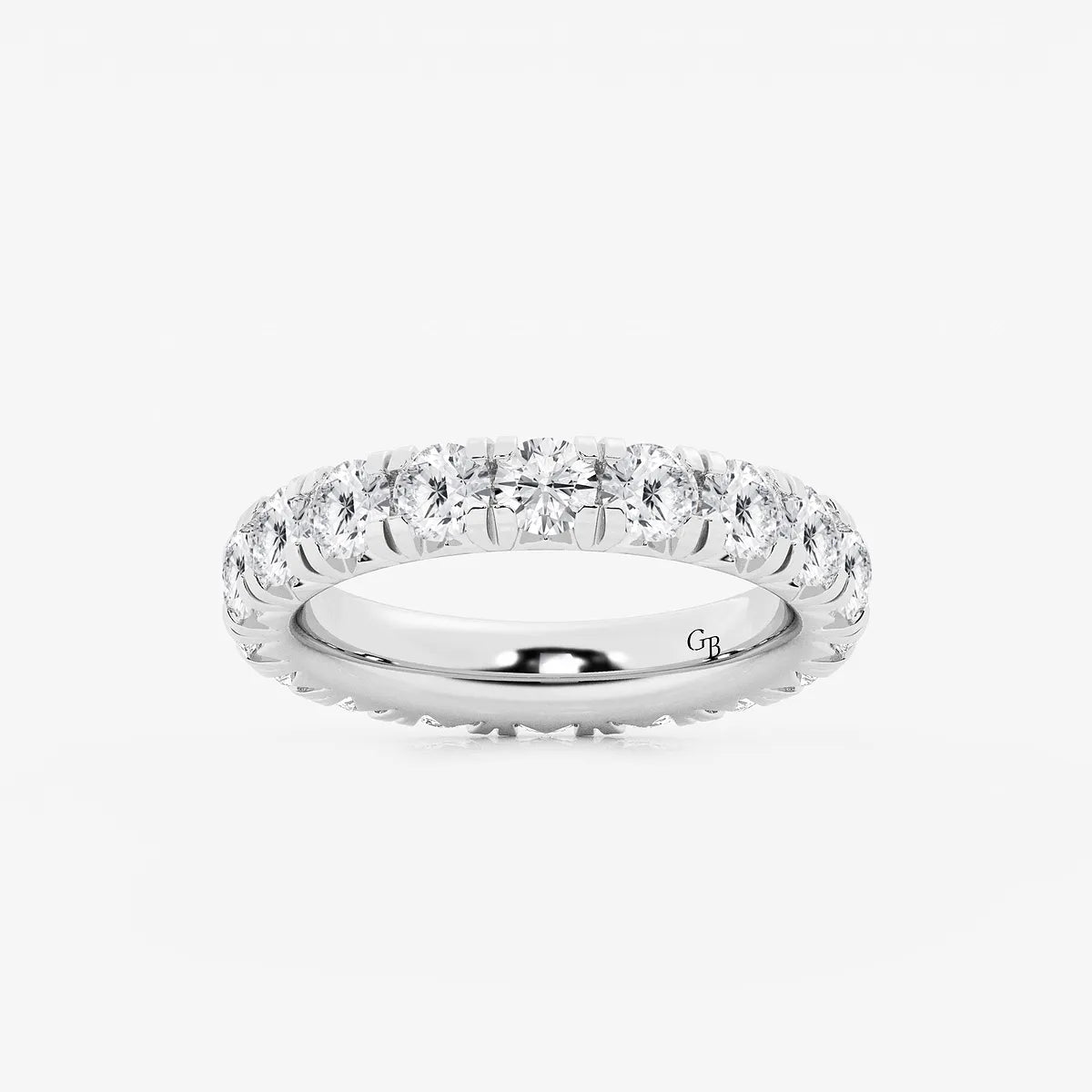 GWA025 - product video for 3 ctw Round Lab Grown Diamond Eternity Band - 4mm Width