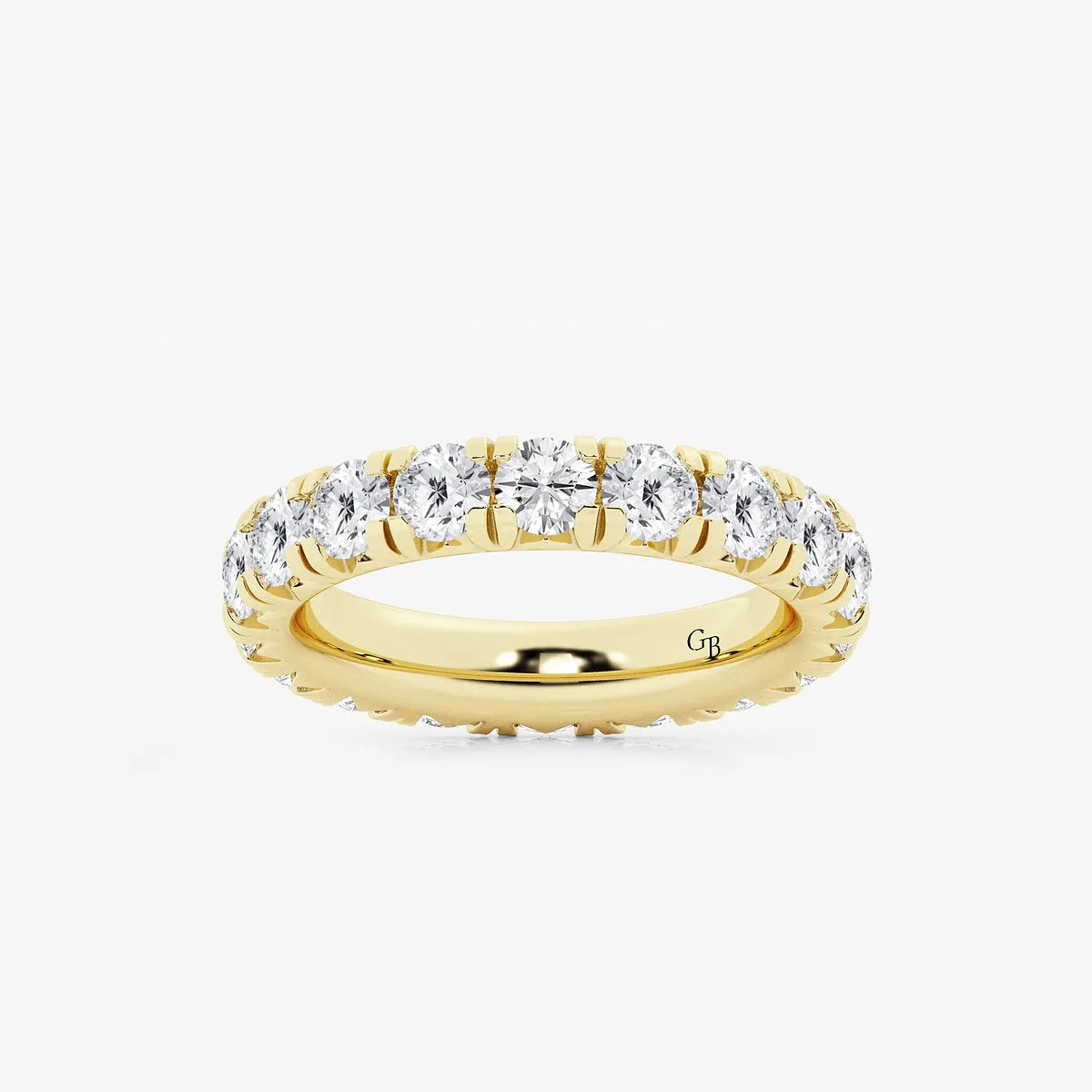 GWA025 - product video for 3 ctw Round Lab Grown Diamond Eternity Band - 4mm Width