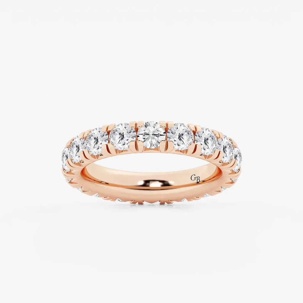 GWA025 - product video for 3 ctw Round Lab Grown Diamond Eternity Band - 4mm Width